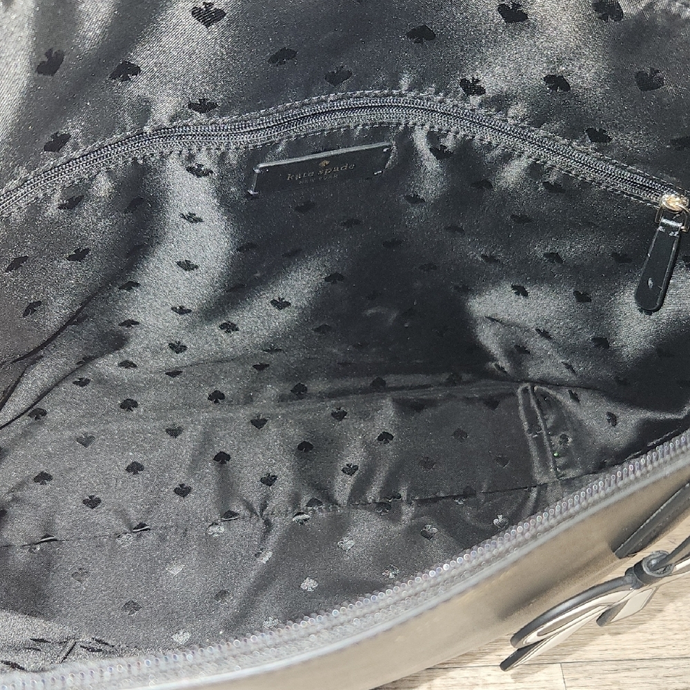 Kate Spade Black Tote with White Bow Accent - Picture 13 of 14